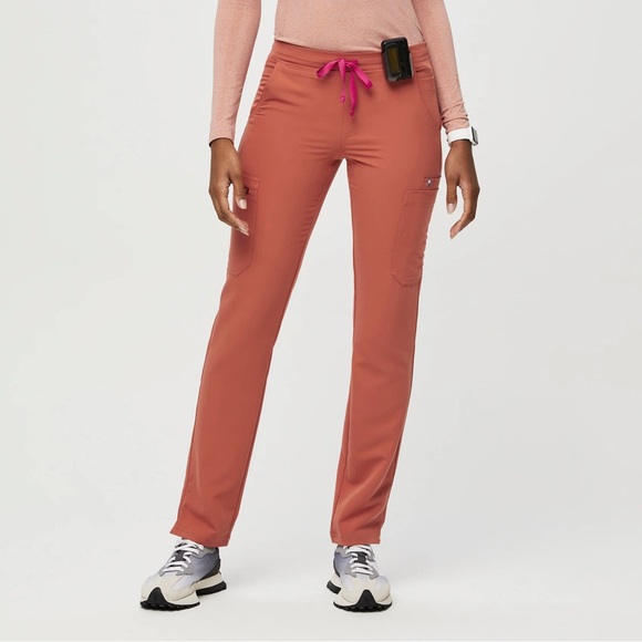 Figs Pants - Women’s Figs Technical Collection Yola Skinny Scrub Pants Terracotta 2829 XXL